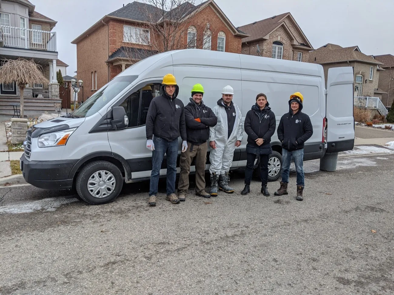 The Direct Windows installation crew with their van on a GTA street
