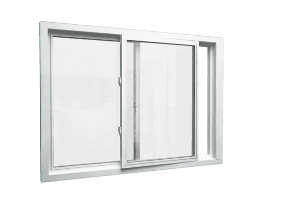Single slider window with one sash sliding horizontally